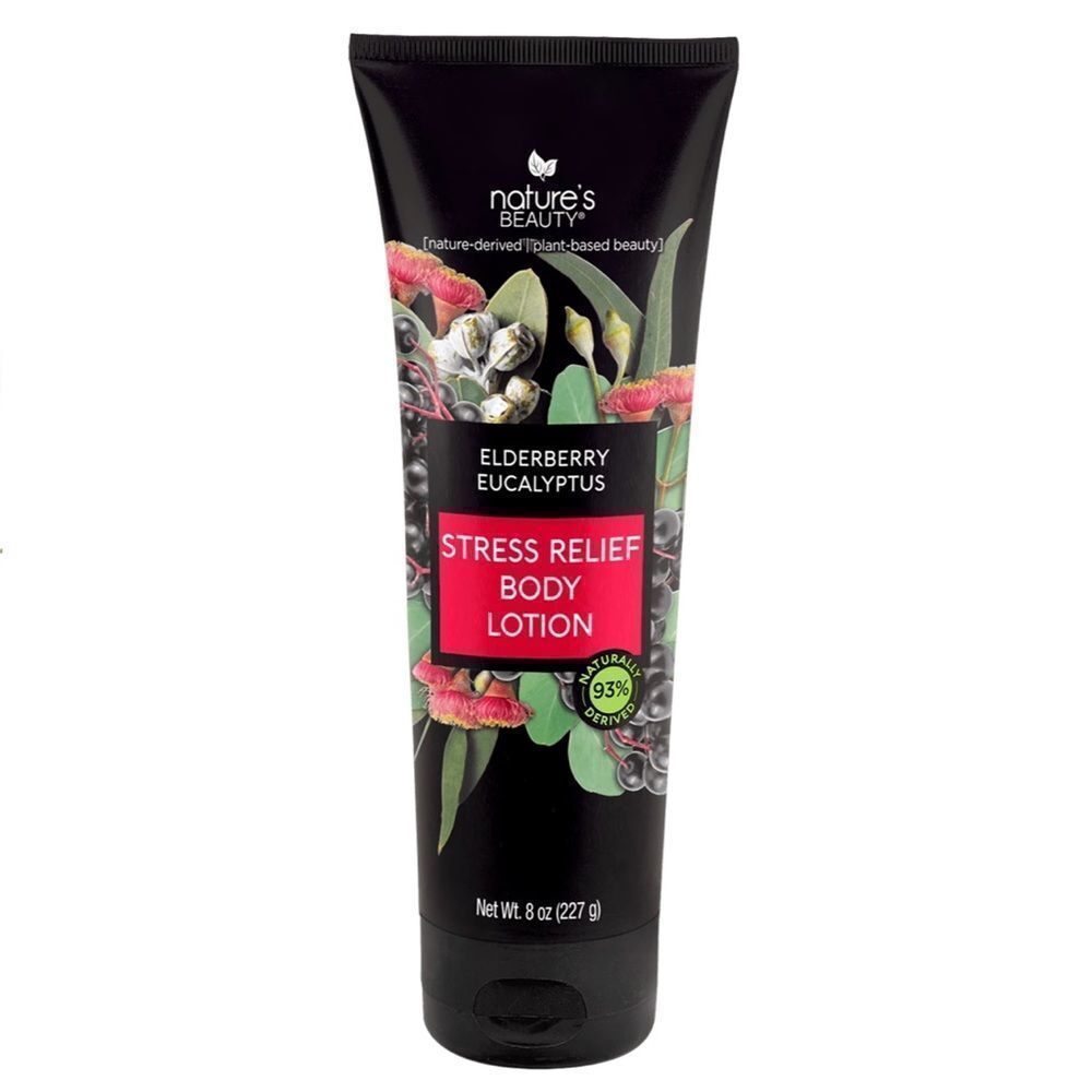 NWT Natures Beauty ELDERBERRY EUCALYPTUS STRESS RELIEF BODY LOTION
